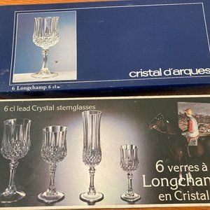 Cristal d'Arques Set of 6 Crystal Stem glasses